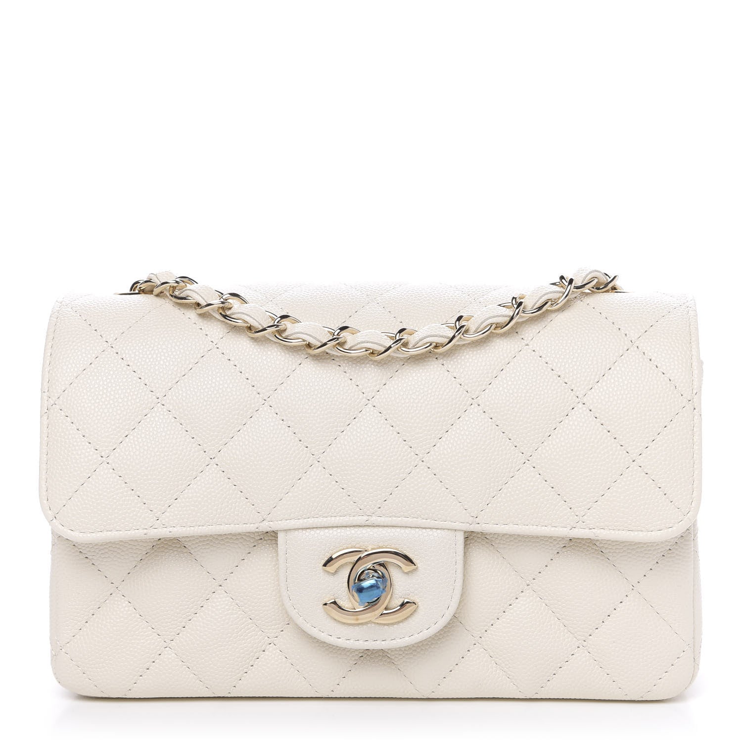 Chanel Caviar Quilted Mini Rectangular Flap Ivory 1 of 10