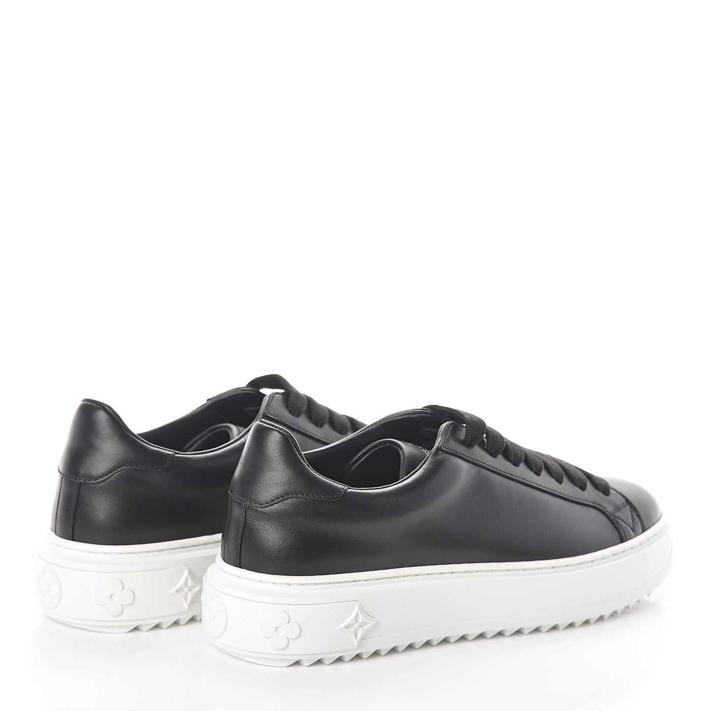 Calfskin Time Out Sneakers 37 Black