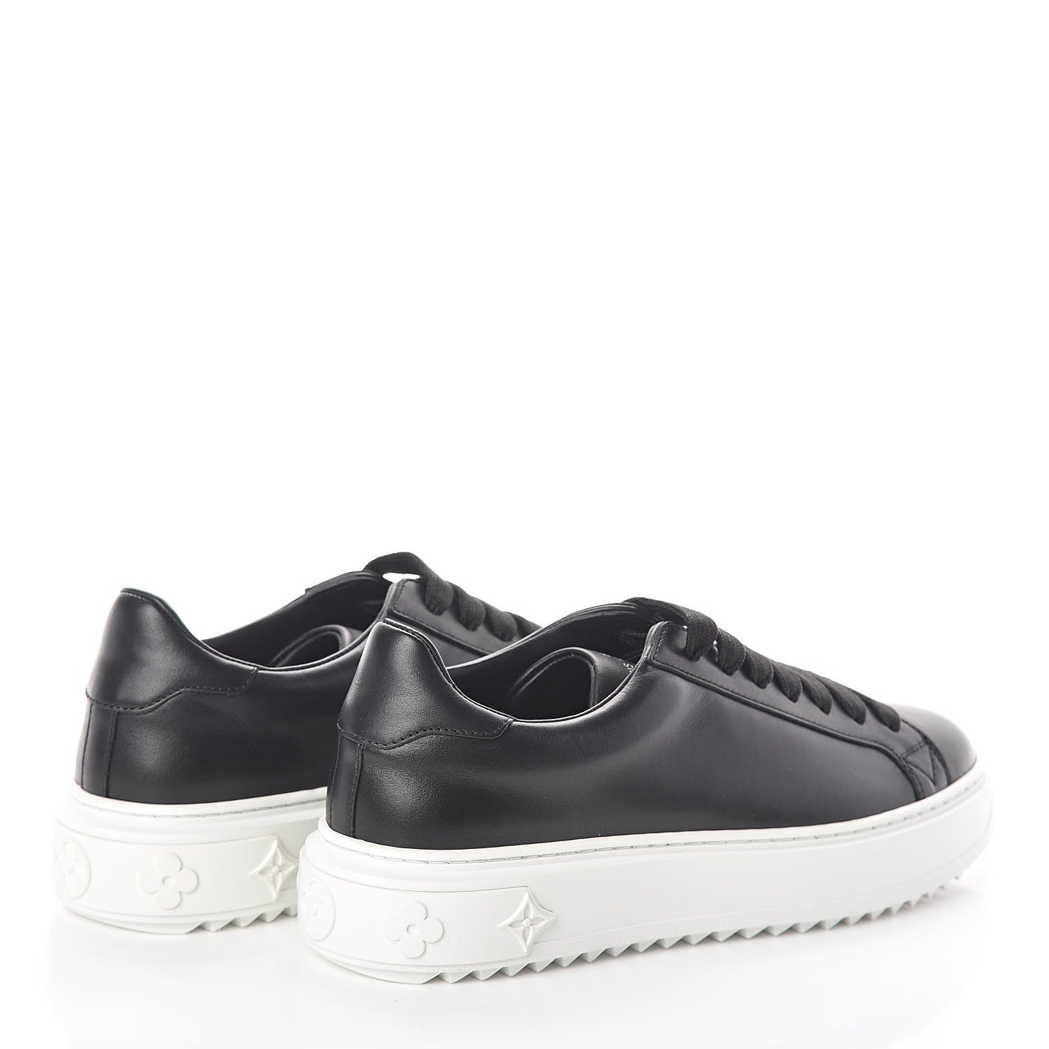 Louis Vuitton Calfskin Time Out Sneakers 37 Black 4 of 7