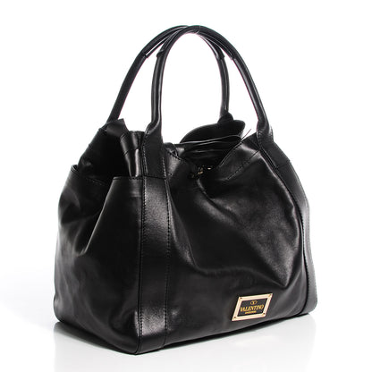 Valentino Garavani Nappa Double Pocket Bow Tote Black 3 of 7