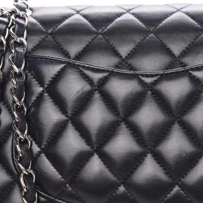 Chanel Lambskin Quilted Medium Double Flap Black 12 of 15