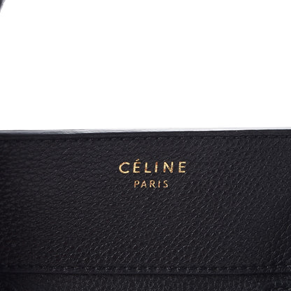 Celine Drummed Calfskin Mini Luggage Black 6 of 11