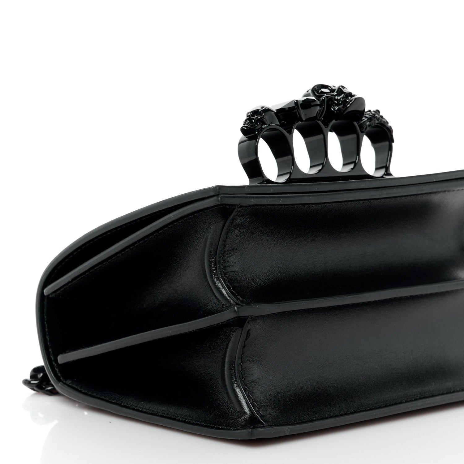 Alexander McQueen Calfskin Knuckle Crossbody Black 10 of 11