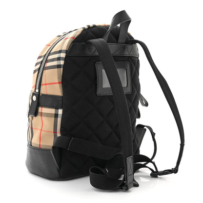 Burberry House Check Canvas Calfskin Small Nico Backpack Archive Beige 3 of 16
