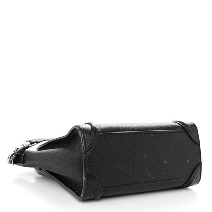 Celine Drummed Calfskin Nano Luggage Black 4 of 10