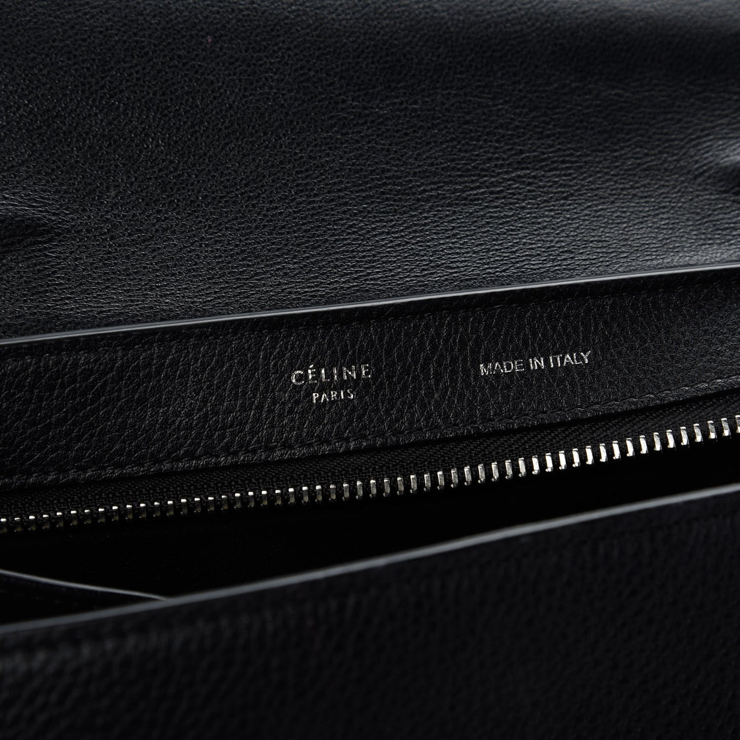Drummed Calfskin Suede Small Trapeze Black