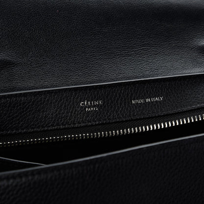 Celine Drummed Calfskin Suede Small Trapeze Black 8 of 9