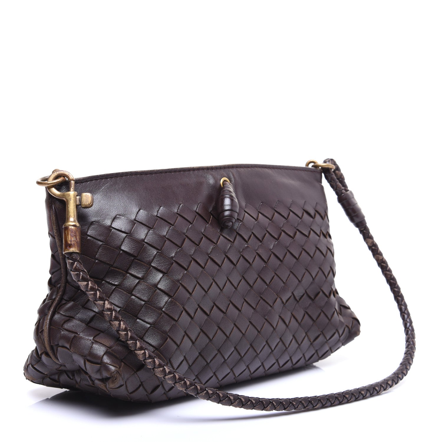 Bottega Veneta Nappa Intrecciato Mini Shoulder Bag Ebano 3 of 13
