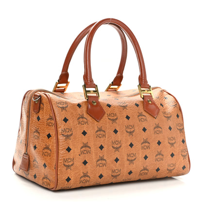 MCM Visetos Essential Boston Bag Cognac 3 of 11