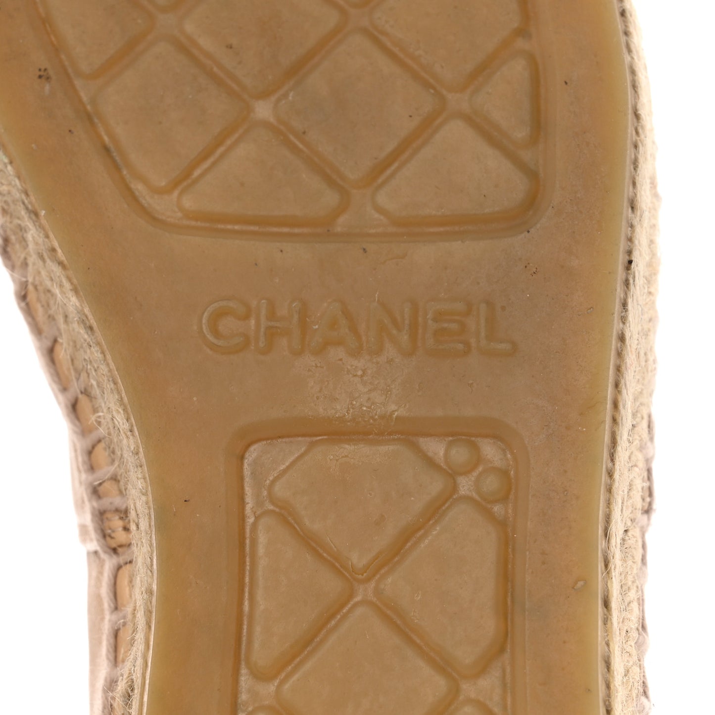 Lambskin CC Espadrilles 36 Beige Black