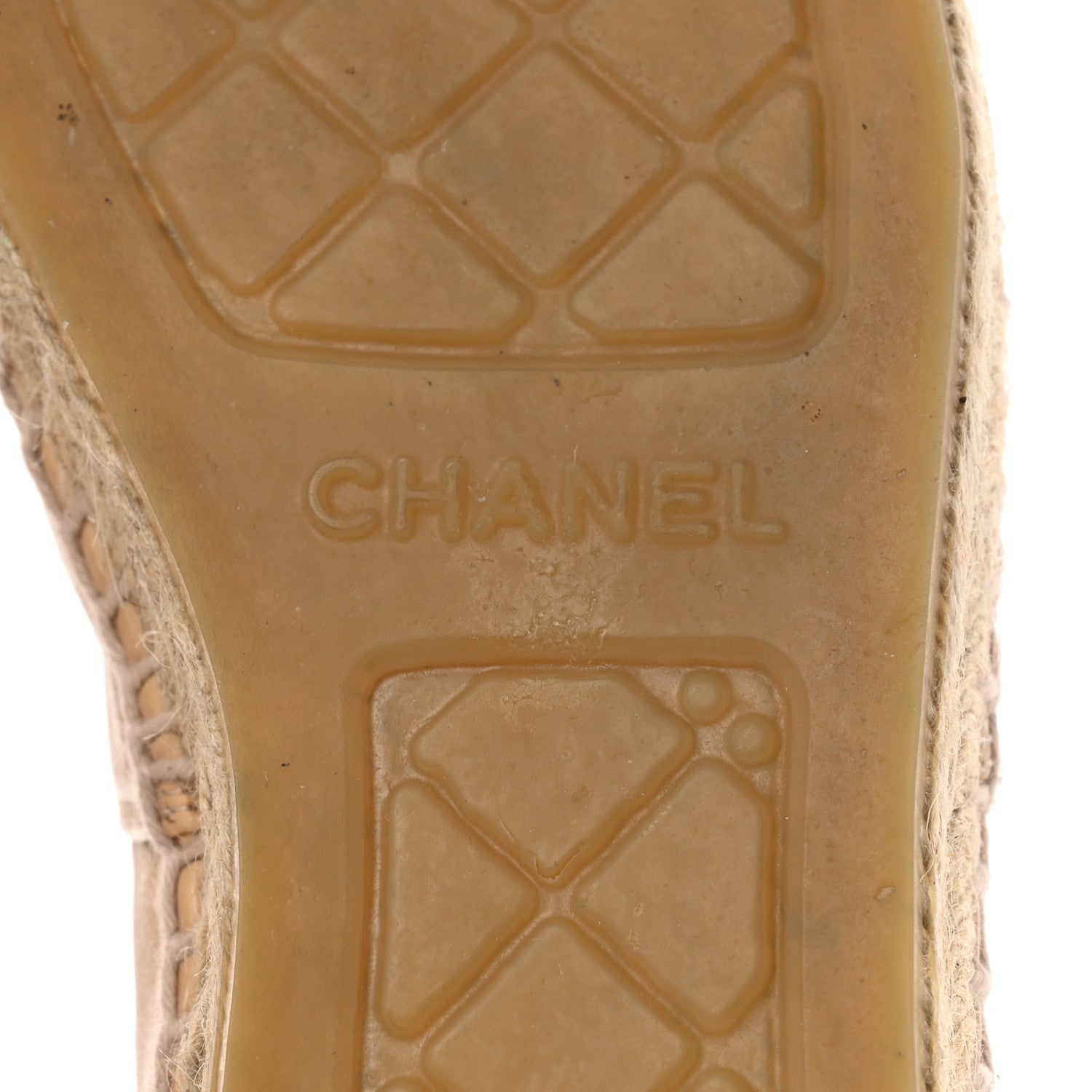 Chanel Lambskin CC Espadrilles 36 Beige Black 8 of 9