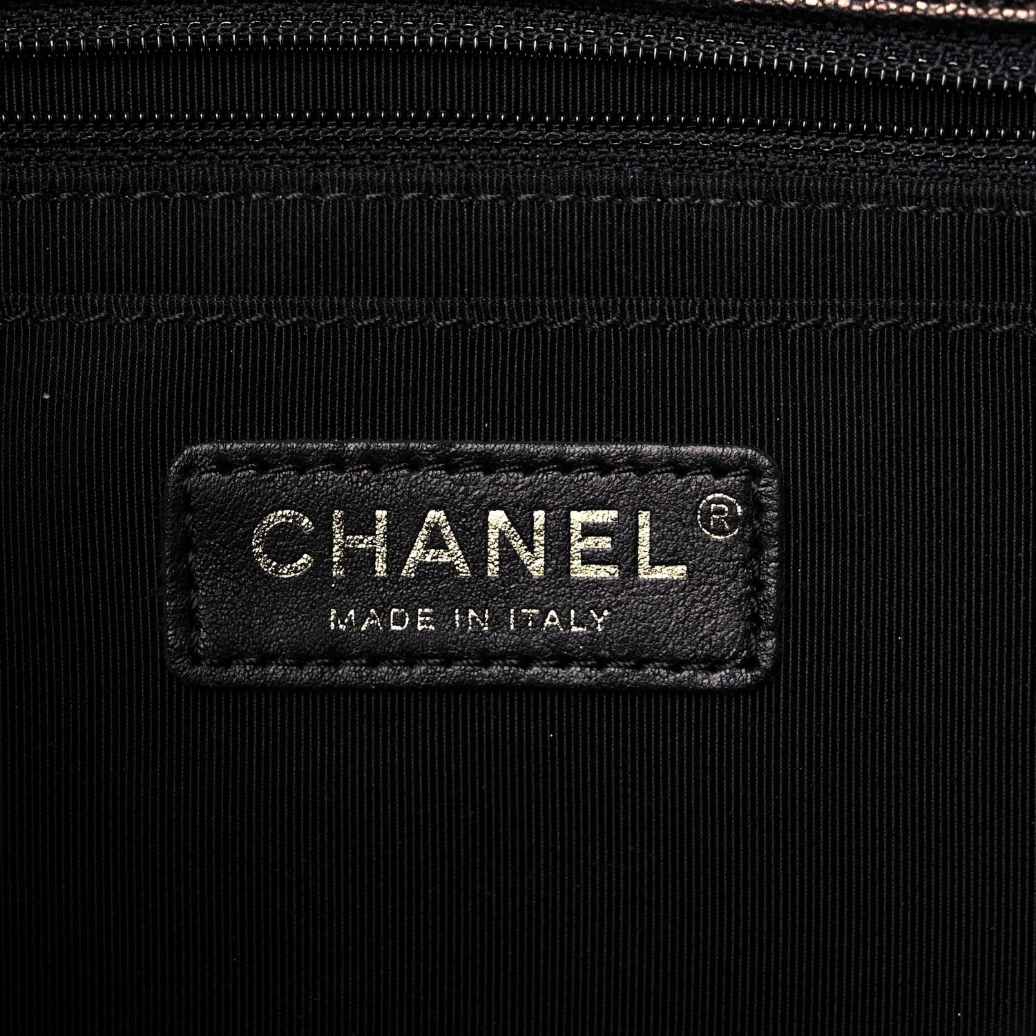 Chanel Metallic Caviar Chevron Quilted Medium Statement Flap Bronze 7 of 9