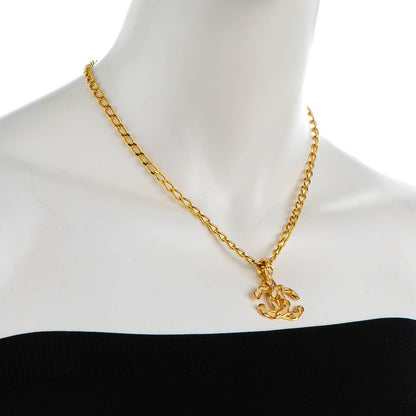 Chanel Enamel CC Pendant Necklace White Gold 2 of 6