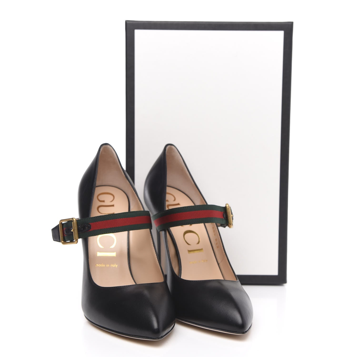 Gucci Malaga Kid Sylvie High Heel Pumps 40.5 Black 9 of 9