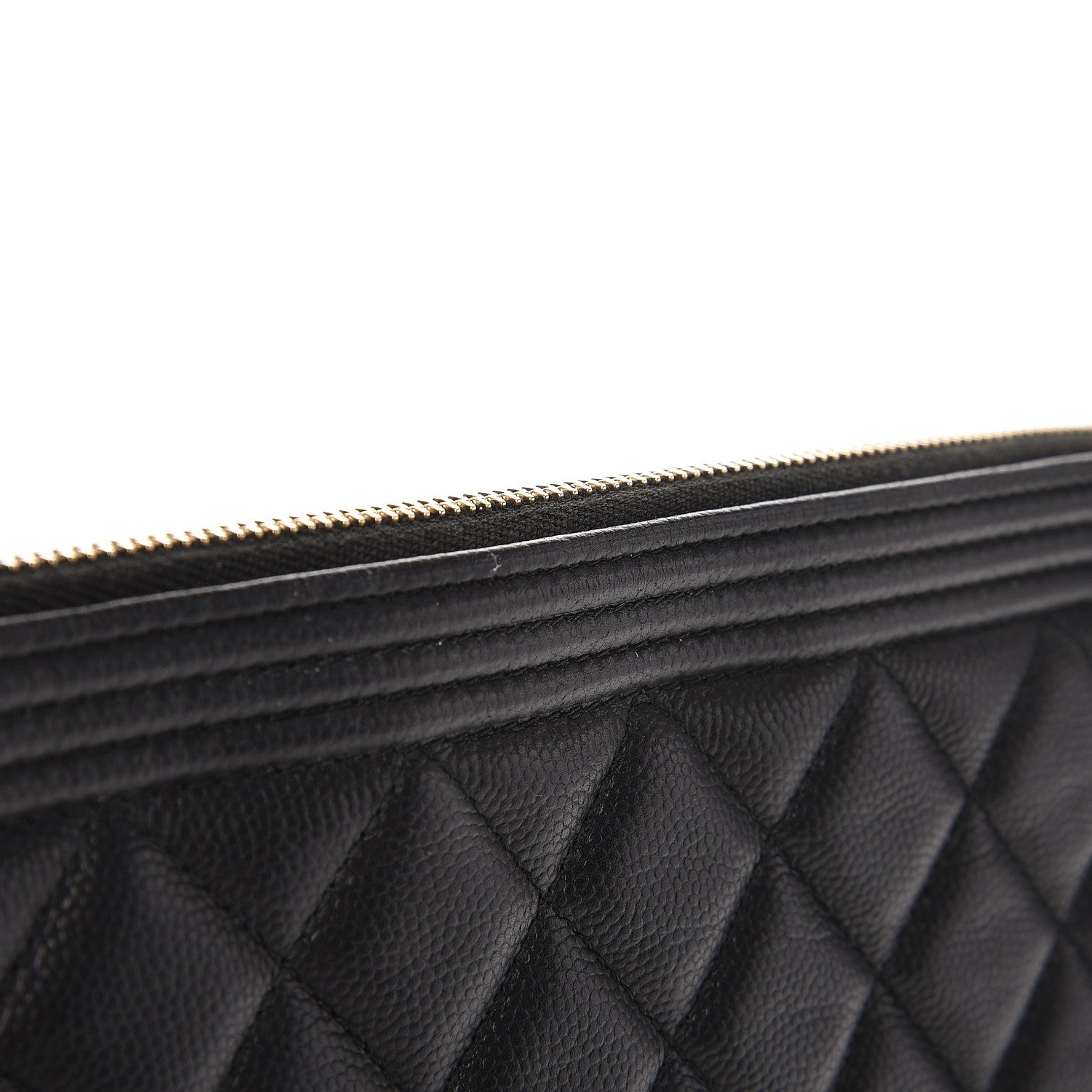 Chanel Caviar Quilted Large Boy Cosmetic Case Black 8 of 10