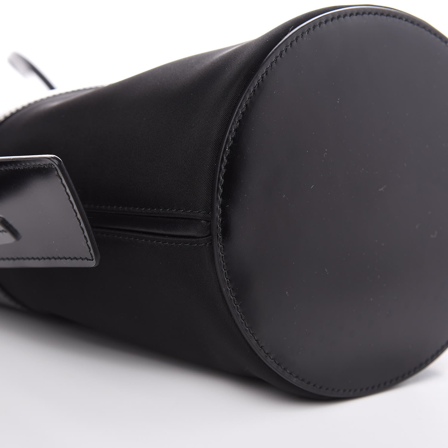 Prada Tessuto Spazzolato Ouverture Bucket Bag Black 9 of 10