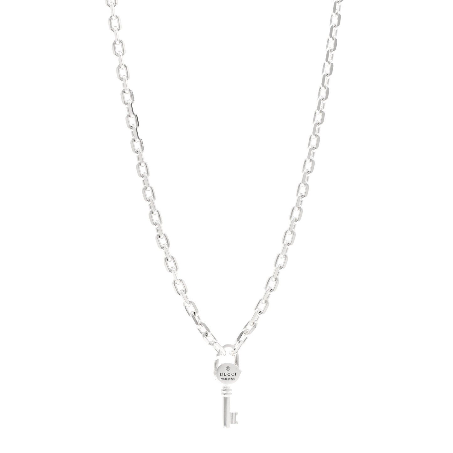 Sterling Silver Trademark Key Pendant Necklace