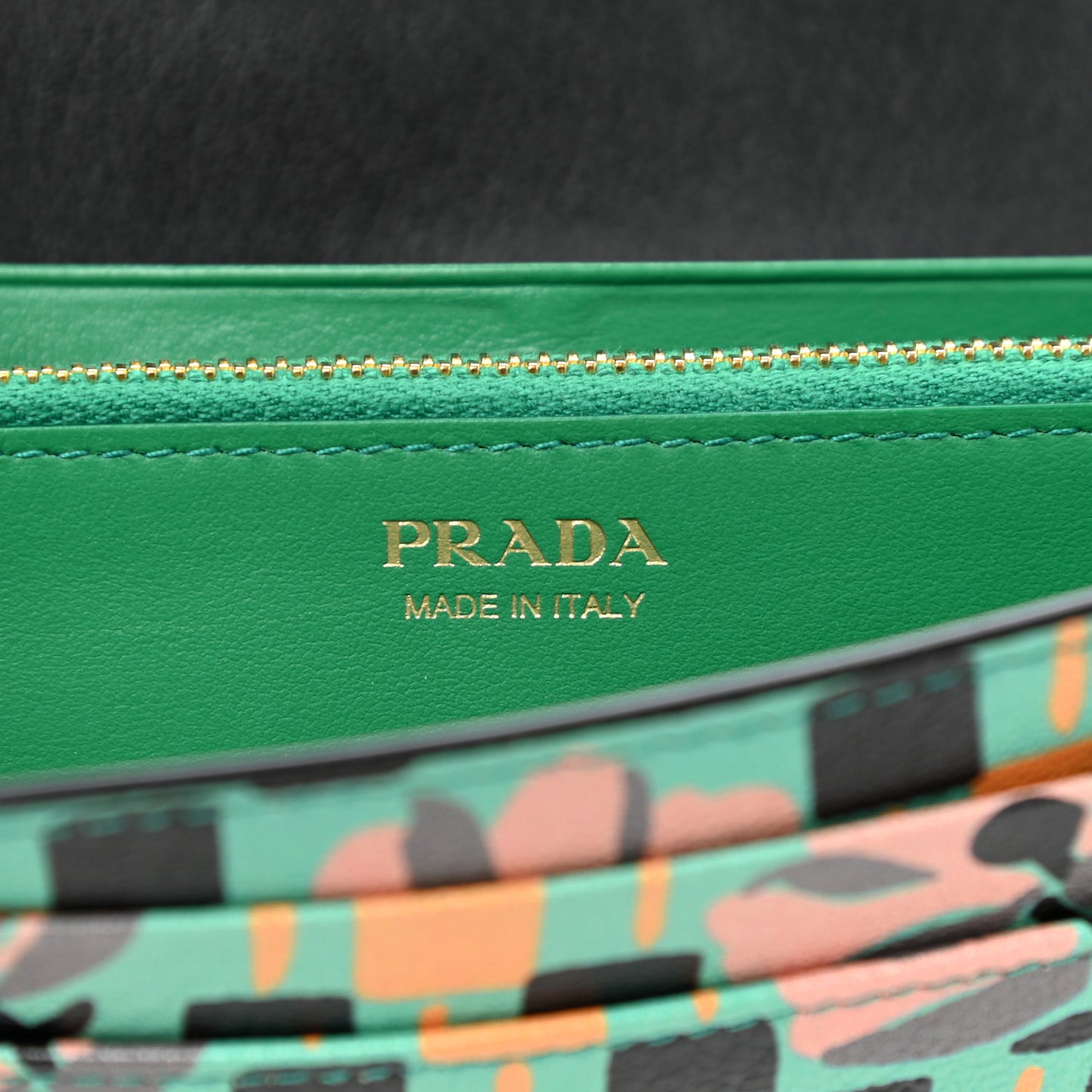 Goatskin Floral Print Continental Flap Travel Wallet Mango
