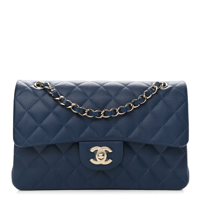 Chanel Caviar Quilted Small Double Flap Dark Blue 1 of 10