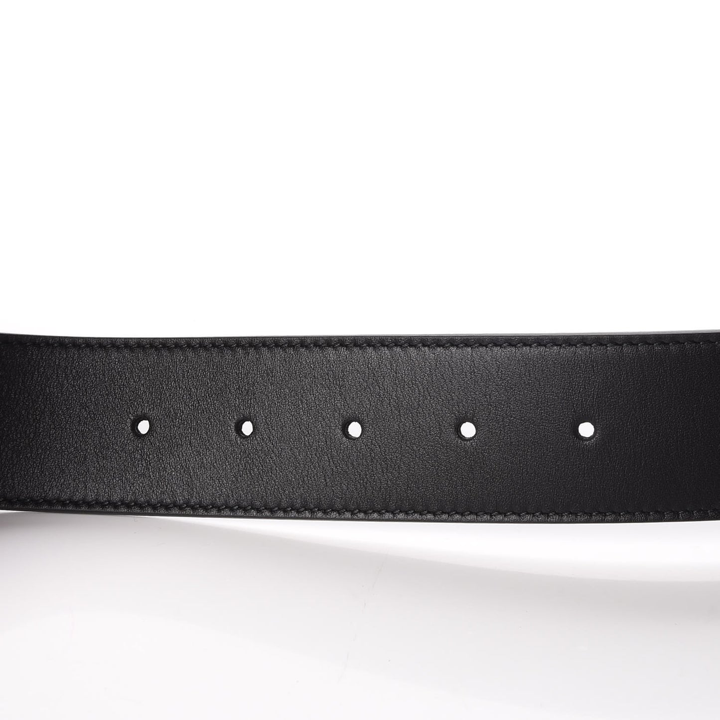 Moon Calfskin Nickel Double G 40mm Belt 105 42 Black