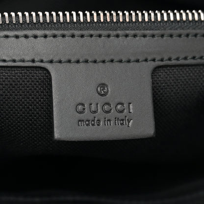Gucci GG Supreme Monogram Appia Calfskin Web Flat Messenger Bag Black Grey 6 of 10