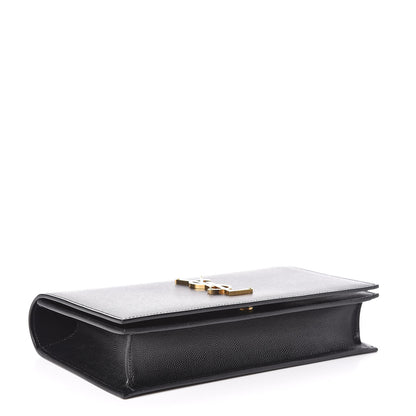 Saint Laurent Grain De Poudre Classic Monogram Kate Clutch Black 4 of 9