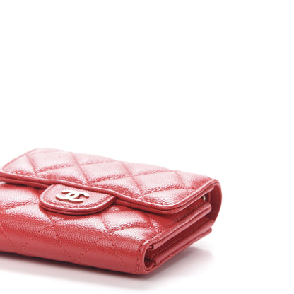 Chanel Caviar Quilted Small Flap Wallet Red 9 of 10
