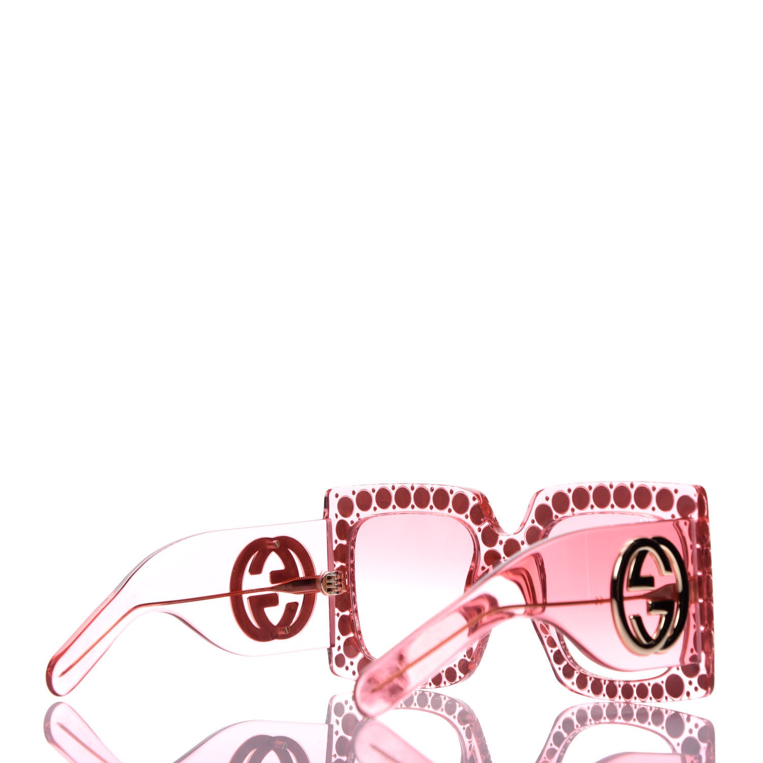 Gucci Acetate Crystal Oversize Sunglasses GG0148S Pink 4 of 8