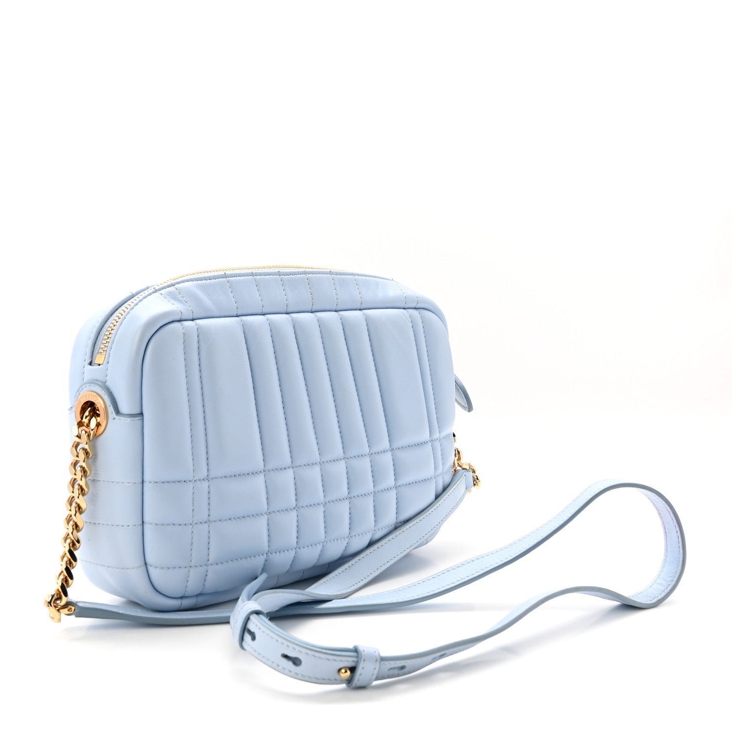 Burberry Lambskin Quilted Small Lola Camera Bag Pale Blue 3 of 10
