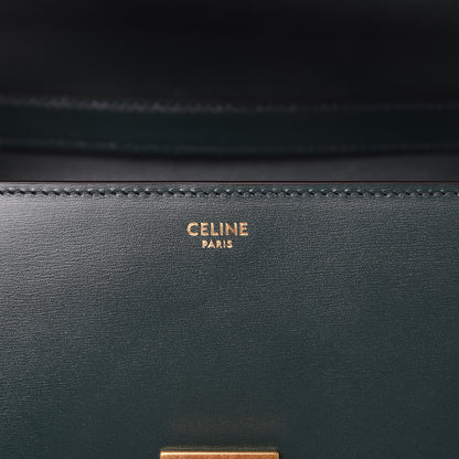 Celine Box Calfskin Medium Classic Box Flap Bag Dark Green 7 of 10
