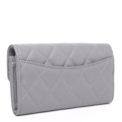 Chanel Caviar Quilted Medium Flap Wallet Grey 3 of 8
