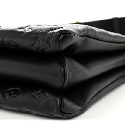 Louis Vuitton Lambskin Embossed Monogram Coussin MM Black 9 of 9