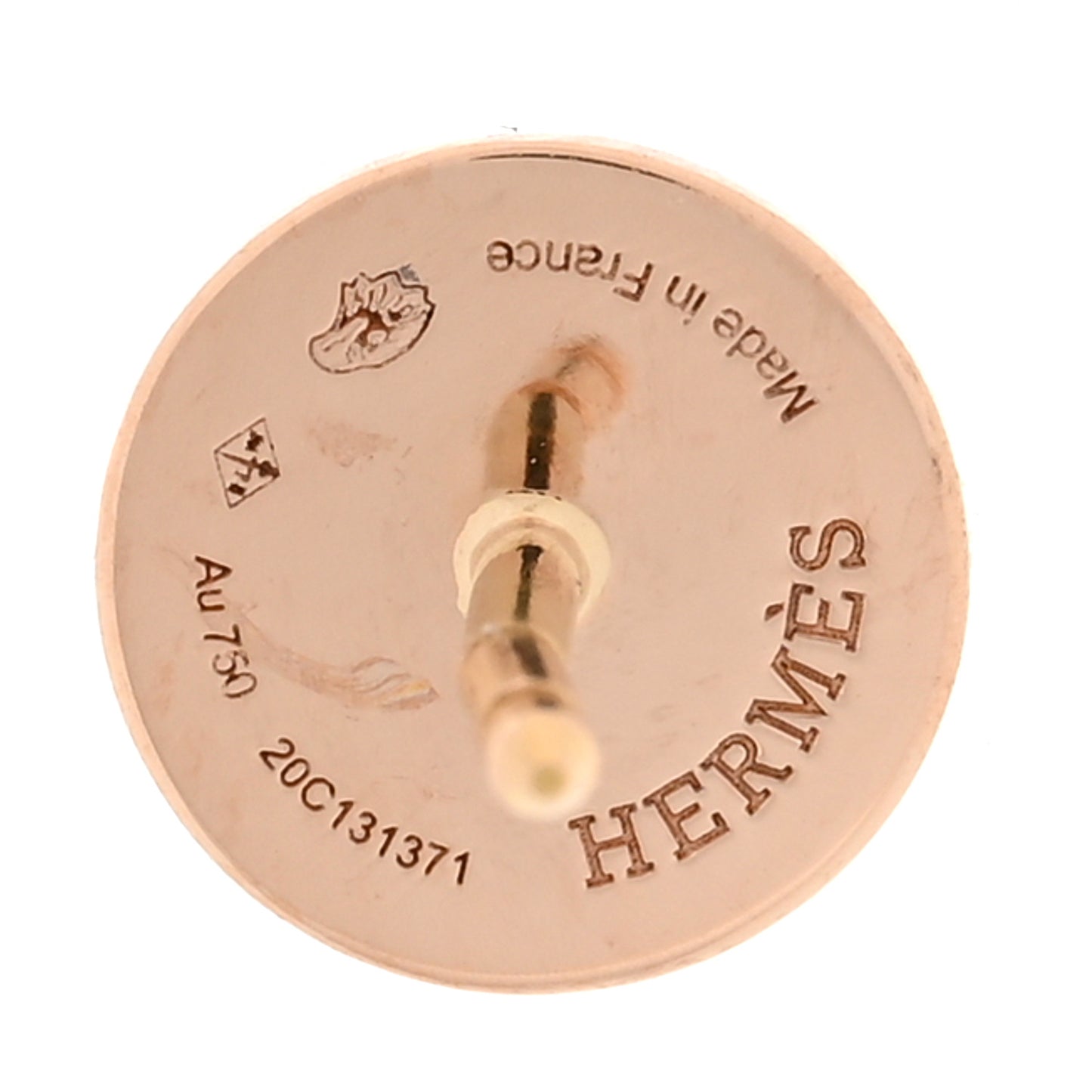 18K Rose Gold TPM Ex-Libris Stud Earrings