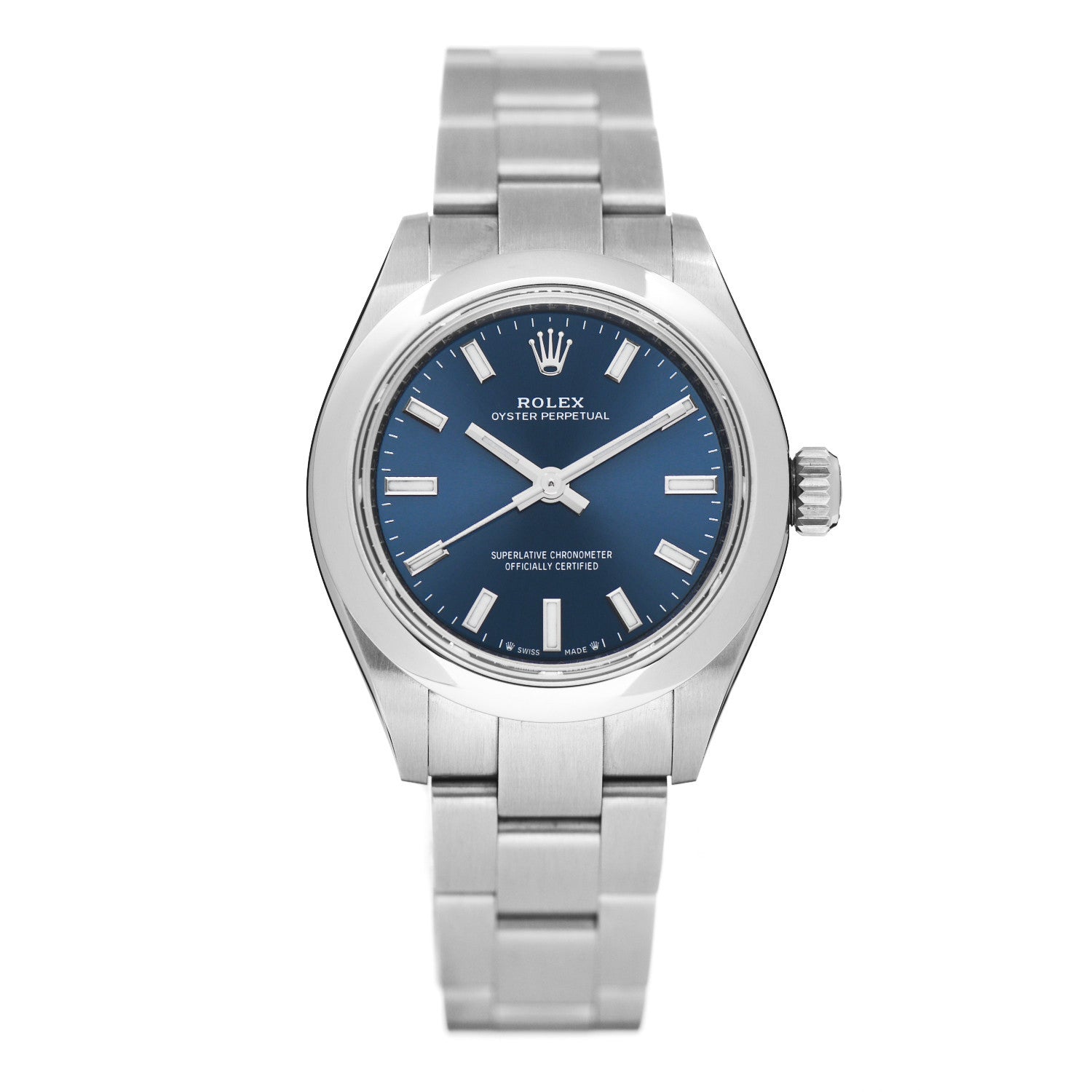 Rolex Stainless Steel 28mm Oyster Perpetual Watch Bright Blue 276200 1 of 5
