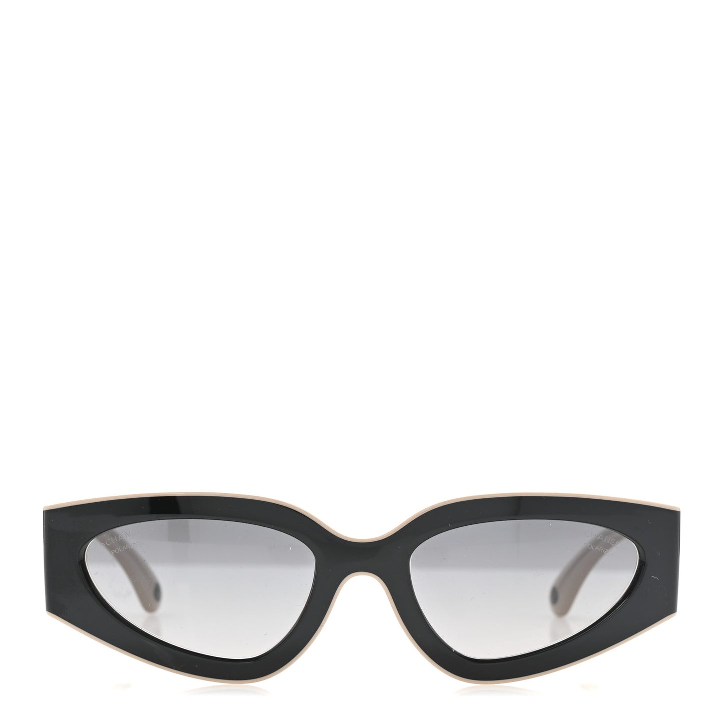 Acetate Cat Eye Sunglasses 6056 Black Beige