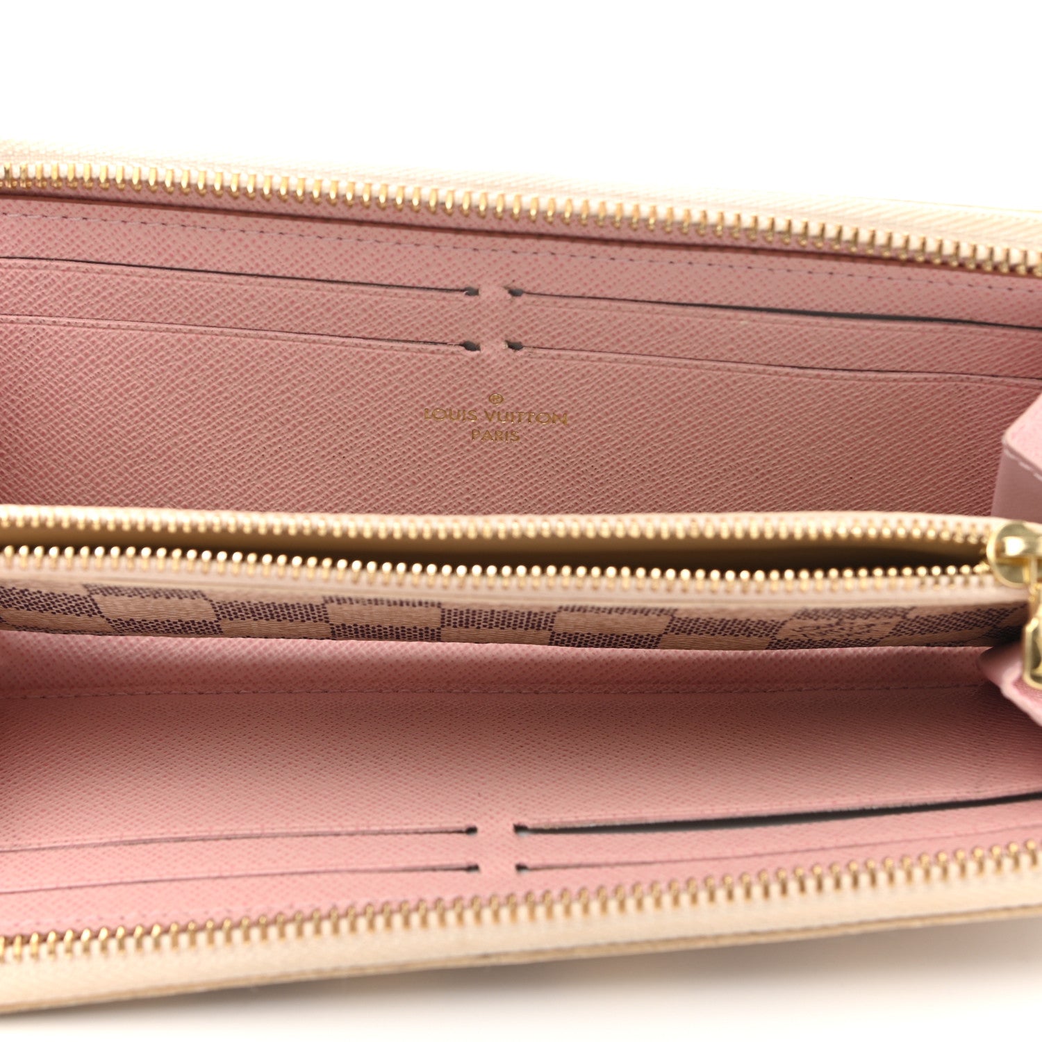 Louis Vuitton Damier Azur Clemence Wallet Rose Ballerine 5 of 9