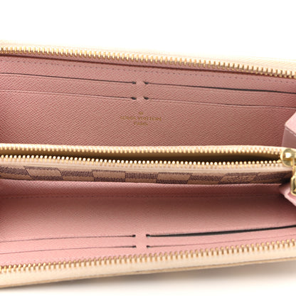 Louis Vuitton Damier Azur Clemence Wallet Rose Ballerine 5 of 9