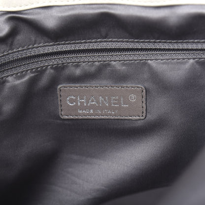 Chanel Calfskin Large Expandable Paris London Tote Bag White 6 of 17
