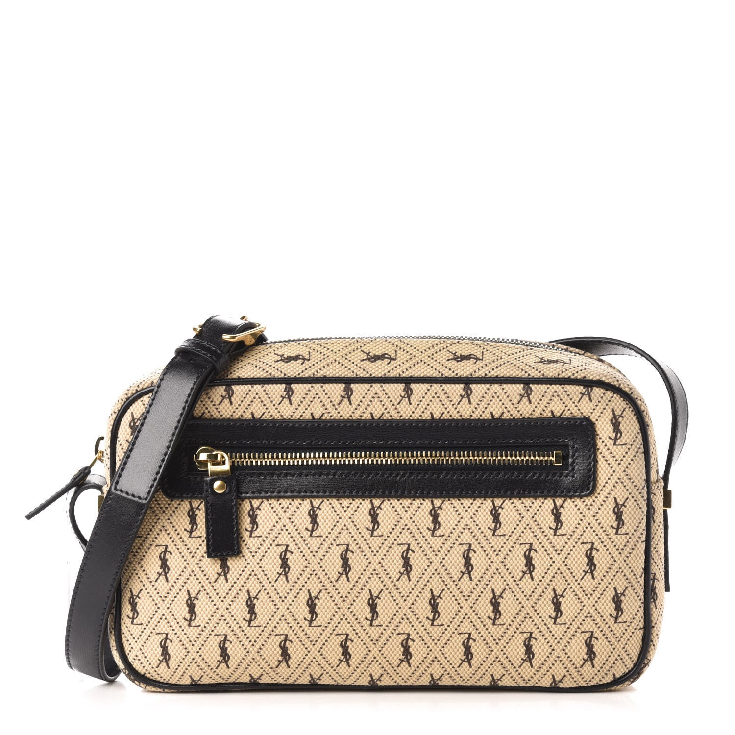 Saint Laurent Canvas Monogram All Over Camera Bag Beige 1 of 10