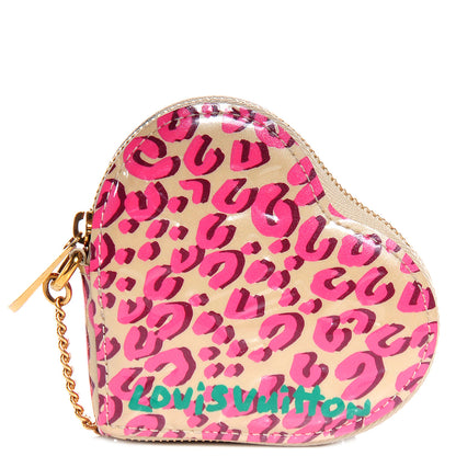 Louis Vuitton Vernis Leopard Coeur Heart Coin Purse Blanc Corail 1 of 8
