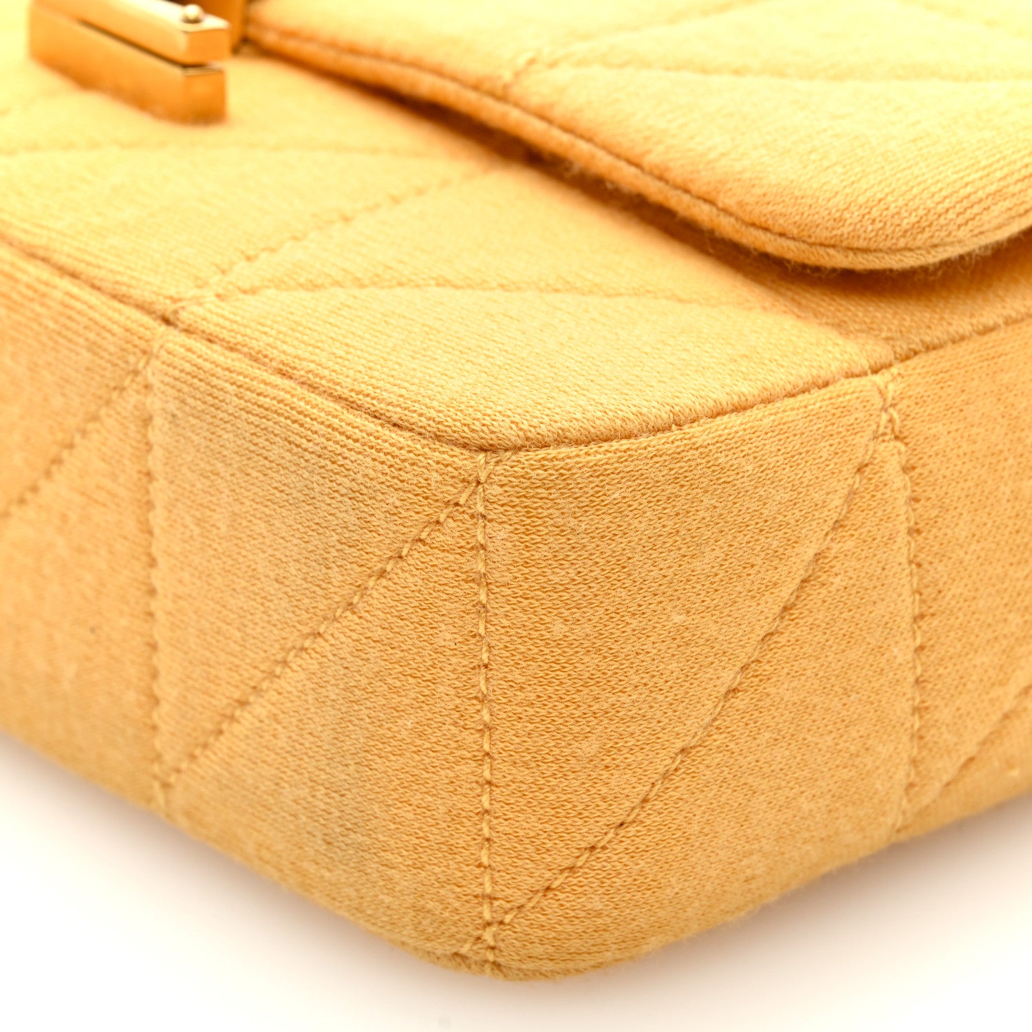 Saint Laurent Jersey Wool Patchwork Monogram Mini Jamie Baguette Yellow 8 of 9