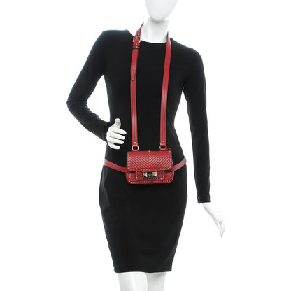 Valentino Garavani Lambskin ZiggyStud Rockstud Convertible Crossbody Belt Bag Rosso 2 of 7