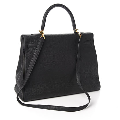 Hermes Togo Kelly Retourne 35 Black 2 of 8