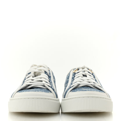 Louis Vuitton Denim Monogram Lagoon Sneakers 38 Blue 3 of 10