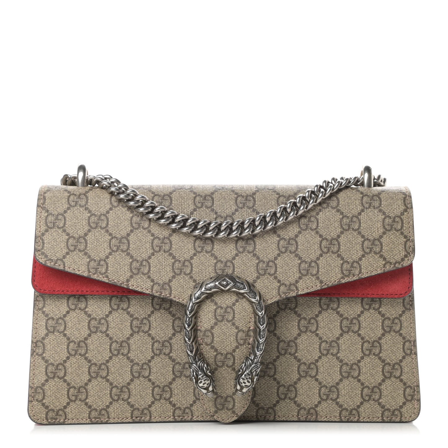 GG Supreme Monogram Small Dionysus Shoulder Bag Red