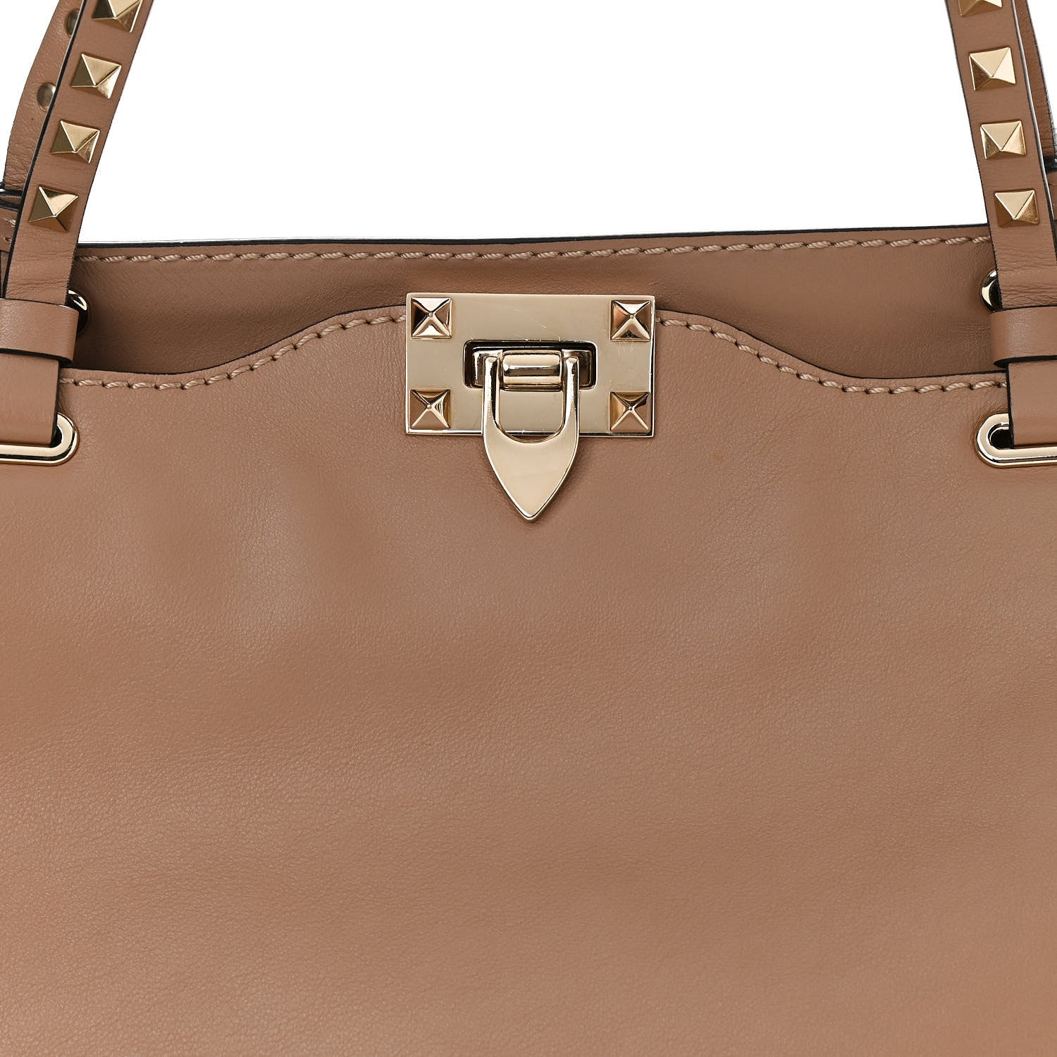 Valentino Garavani Vitello Medium Rockstud Tote Alpaca 7 of 10