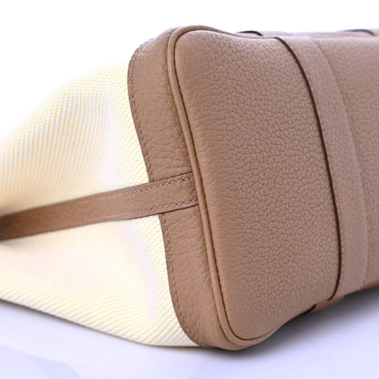 Hermes Twill H Negonda Garden Party 30 TPM Ecru Jaune Citron Biscuit 6 of 9