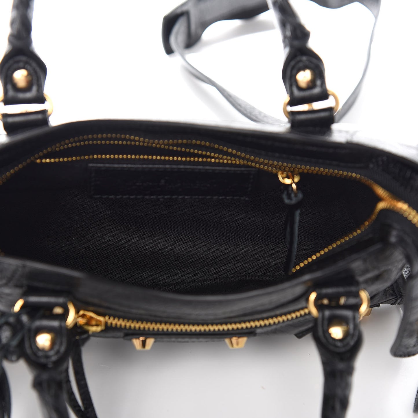 Agneau Classic Gold Hardware Mini City Black