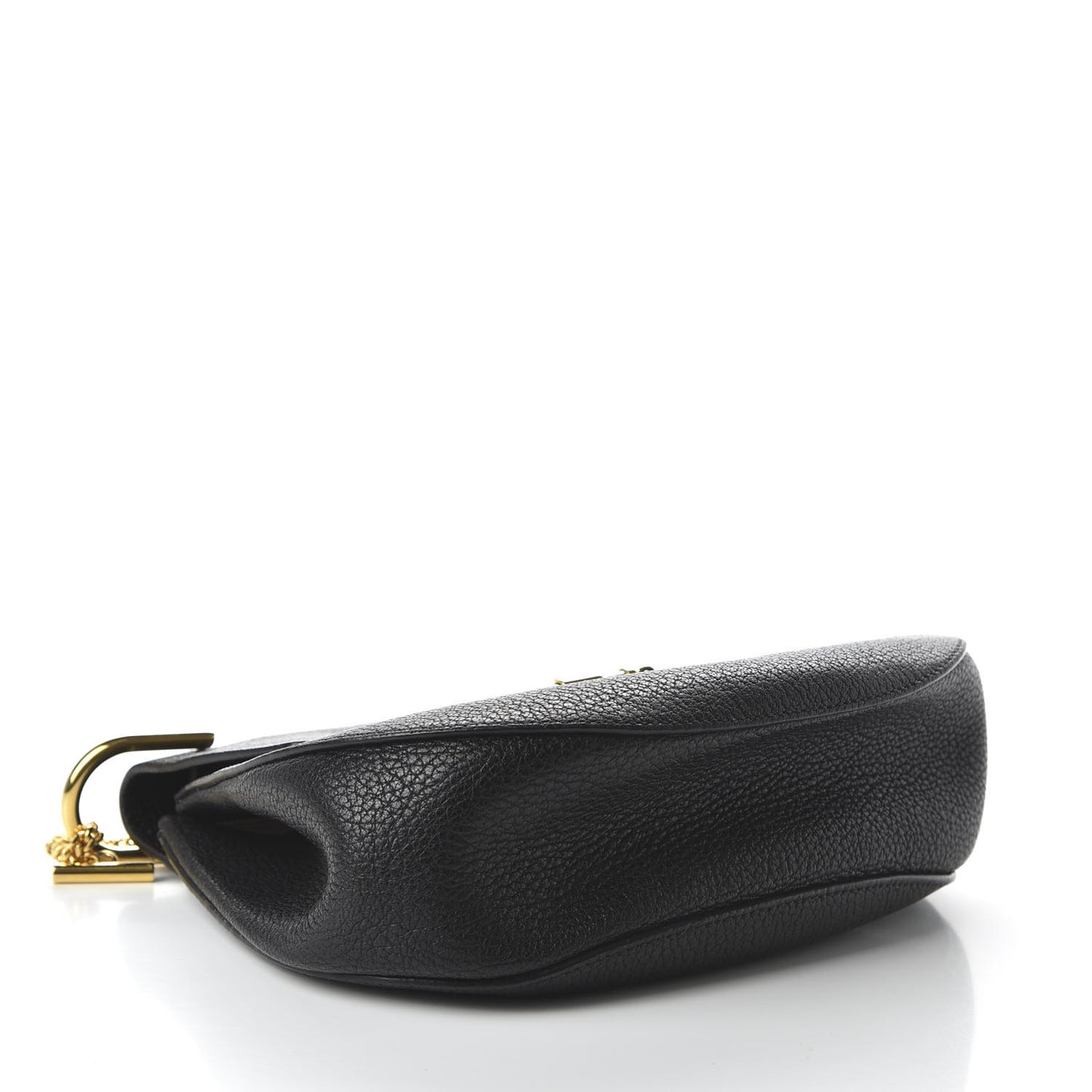 Grained Lambskin Drew Shoulder Bag Black
