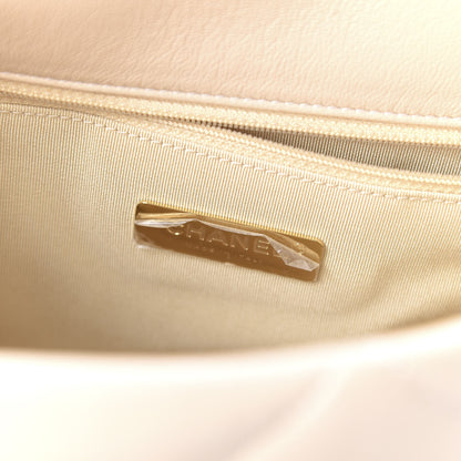 Chanel Lambskin Quilted Large 19 Flap Beige 8 of 11